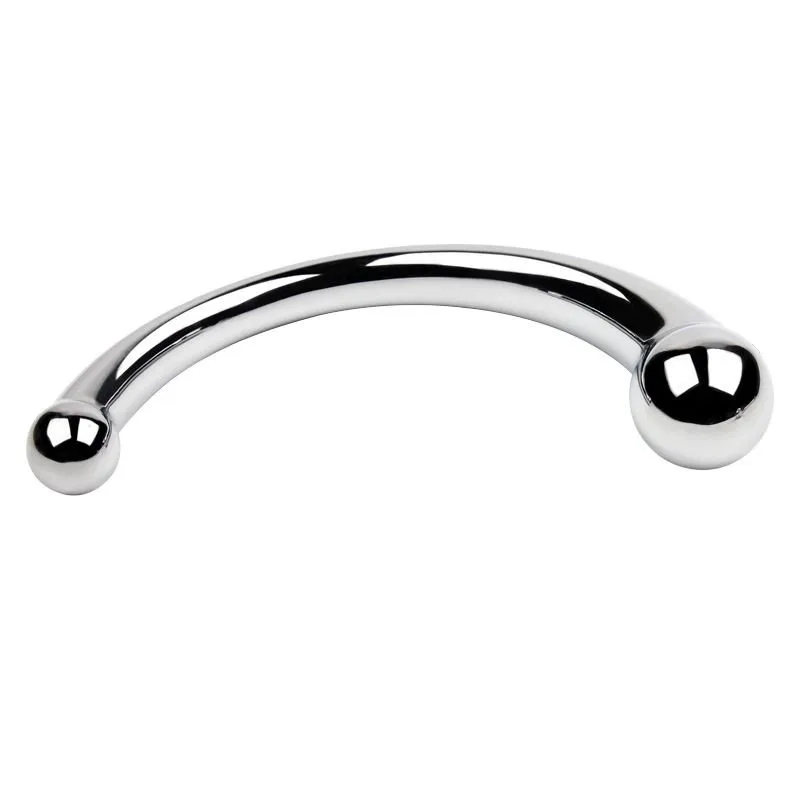 Steel Prostate Metal Double-ended Prostate Massager G-Spot Stimulator SQ10376 - CHASTITYGO