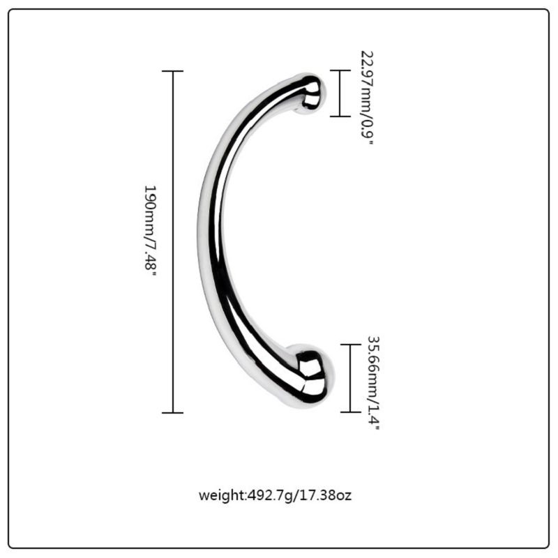 Steel Prostate Metal Double-ended Prostate Massager G-Spot Stimulator SQ10376 - CHASTITYGO